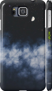 3D пластиковий глянцевий чехол Нічне небо для Samsung Galaxy Alpha G850F - 6450c-65 изображение 