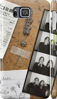 3D пластиковый глянцевый чехол Aesthetic Scrapbook Collage для Samsung Galaxy Alpha G850F - 6773c-65 изображение 