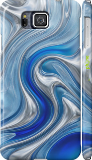 3D пластиковий матовий чехол Liquid Chrome для Samsung Galaxy Alpha G850F - 6781m-65 изображение 