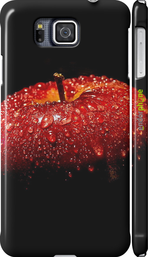 3D пластиковий глянцевий чехол Яблуко для Samsung Galaxy Alpha G850F - 6022c-65 изображение 
