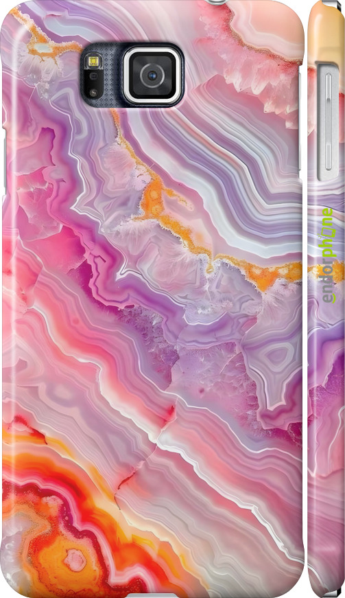 3D пластиковый матовый чехол Мрамор 2 для Samsung Galaxy Alpha G850F - 6307m-65 изображение 