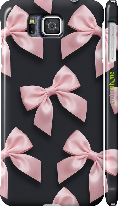 3D пластиковый глянцевый чехол Coquette Ribbons Dark Coquette для Samsung Galaxy Alpha G850F - 6767c-65 изображение 