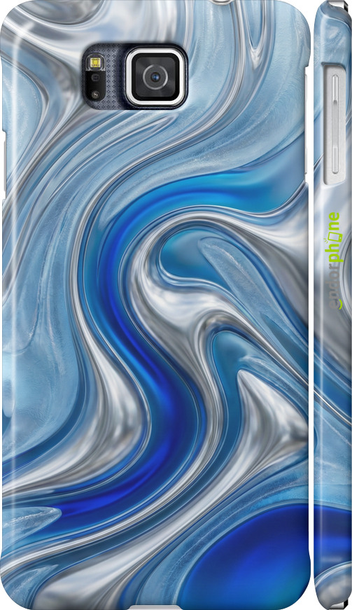 3D пластиковий матовий чехол Liquid Chrome для Samsung Galaxy Alpha G850F - 6781m-65 изображение 