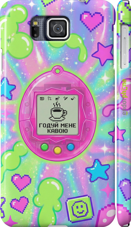 3D пластиковый глянцевый чехол Y2K Aesthetic Retro Pet: Годуй мене кавою для Samsung Galaxy Alpha G850F - 6784c-65 изображение 