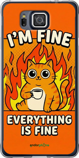 Силіконовий чохол 'Funny Cat' для Samsung Galaxy Alpha G850F зображення 5