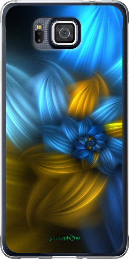 

Силіконовий чохол "Візерунок 46" для Samsung Galaxy Alpha G850F, Синій