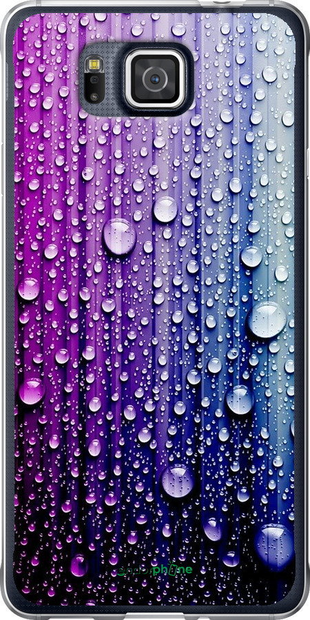 

Силіконовий чохол "Краплини води" для Samsung Galaxy Alpha G850F, Синій