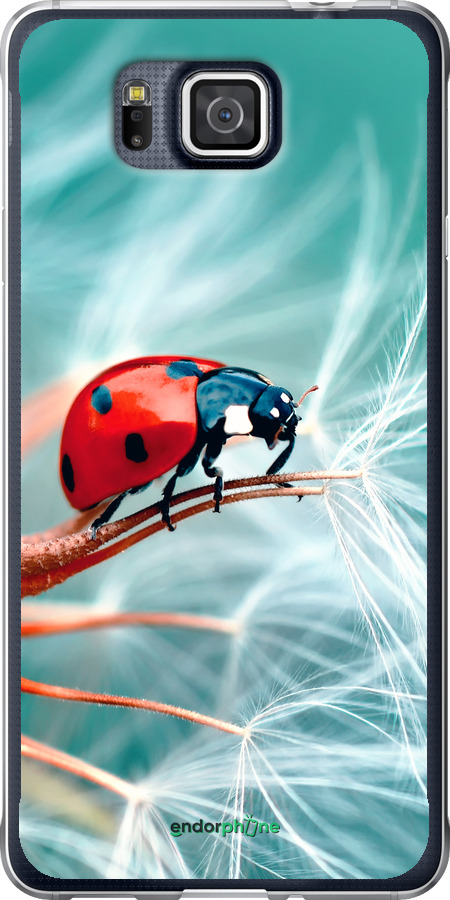 Силиконовый чехол Божья коровка для Samsung Galaxy Alpha G850F - 6049u-65 изображение 
