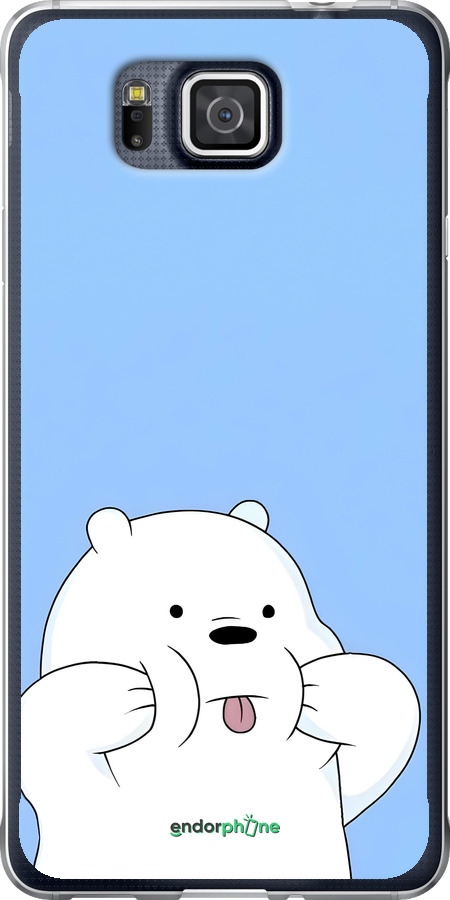 Силиконовый чехол Милый мишка для Samsung Galaxy Alpha G850F - 6357u-65 изображение 
