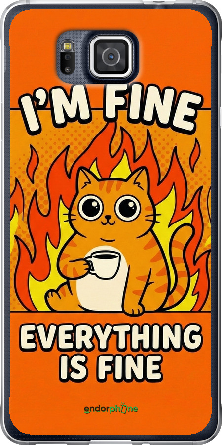 Силіконовий чехол Funny Cat для Samsung Galaxy Alpha G850F - 6786u-65 изображение 