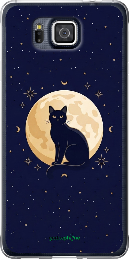 Силіконовий чехол Cute Cat Celestial/Witchy для Samsung Galaxy Alpha G850F - 6787u-65 изображение 