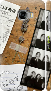 3D пластиковый матовый чехол Aesthetic Scrapbook Collage для Samsung Galaxy C5 C5000 - 6773m-301 изображение 