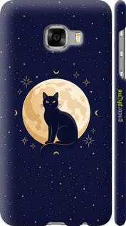 3D пластиковый матовый чехол Cute Cat Celestial/Witchy для Samsung Galaxy C5 C5000 - 6787m-301 изображение 