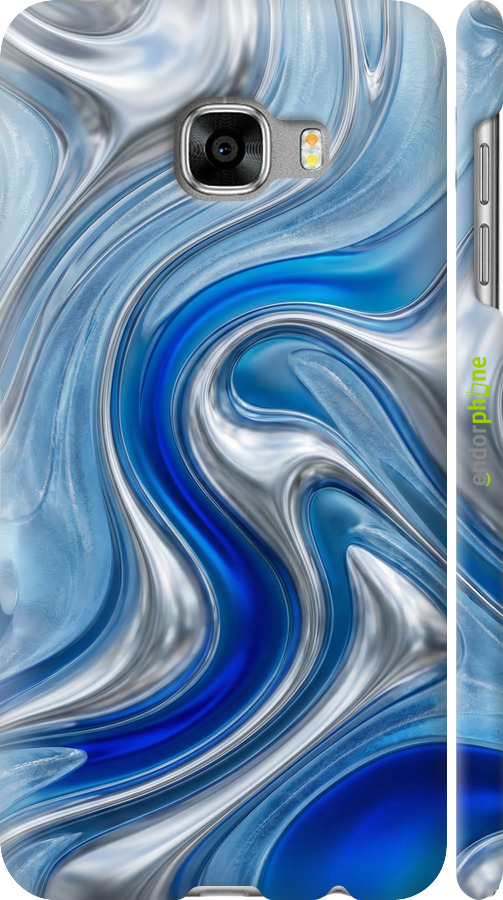 3D пластиковый матовый чехол Liquid Chrome для Samsung Galaxy C5 C5000 - 6781m-301 изображение 
