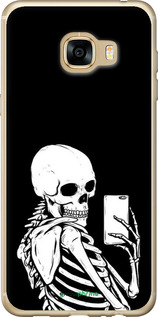 2D пластиковый чехол Скелет делает Selfie для Samsung Galaxy C5 C5000 - 6535t-301 изображение 