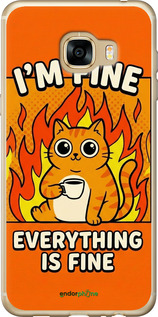 2D пластиковий чохол 'Funny Cat' для Samsung Galaxy C5 C5000 зображення 15