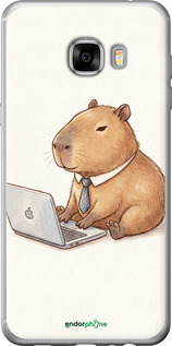 Силіконовий чехол Funny Capybara CEO Working для Samsung Galaxy C7 C7000 - 6777u-302 изображение 