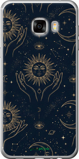 Силіконовий чохол 'Celestial Harmony: Sun & Moon Gold Mystic Pattern' для Samsung Galaxy C7 C7000 зображення 3