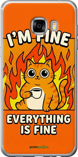 Силиконовый чехол 'Funny Cat' для Samsung Galaxy C7 C7000 изображение 3