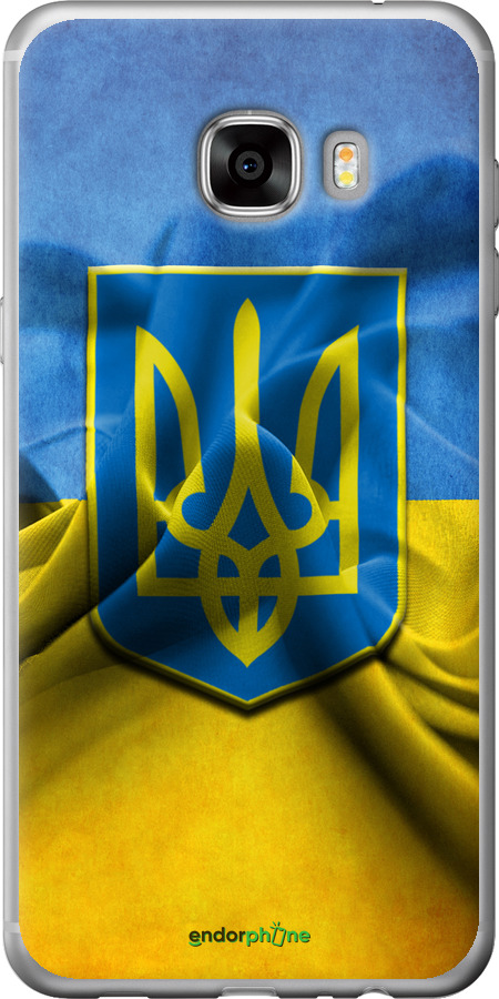 

Силіконовий чохол "Прапор та герб України" для Samsung Galaxy C7 C7000, Жовтий