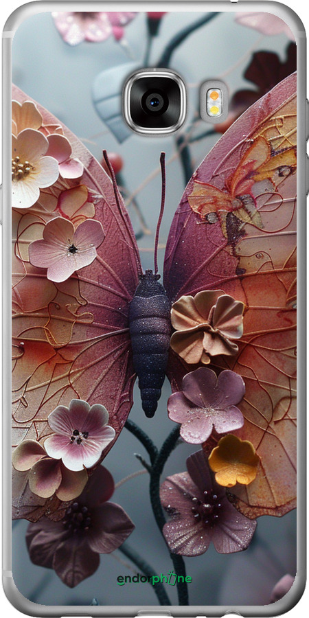Силіконовий чехол Fairy Butterfly для Samsung Galaxy C7 C7000 - 6048u-302 изображение 