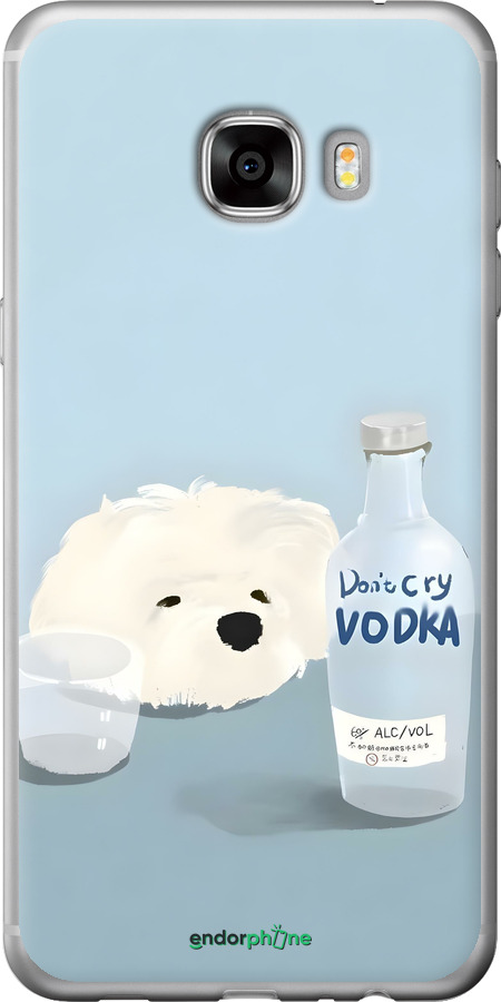 Силиконовый чехол Пес водка для Samsung Galaxy C7 C7000 - 6368u-302 изображение 