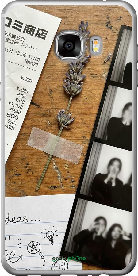 Силиконовый чехол Aesthetic Scrapbook Collage для Samsung Galaxy C7 C7000 - 6773u-302 изображение 