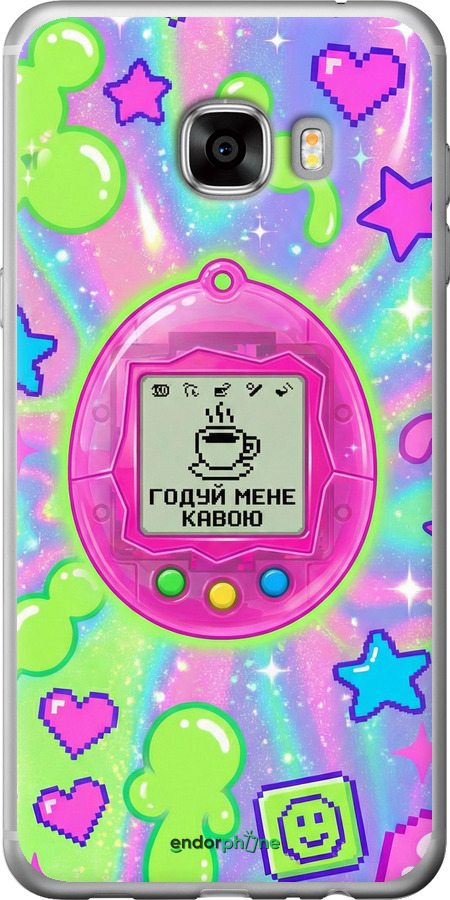 Силиконовый чехол Y2K Aesthetic Retro Pet: Годуй мене кавою для Samsung Galaxy C7 C7000 - 6784u-302 изображение 