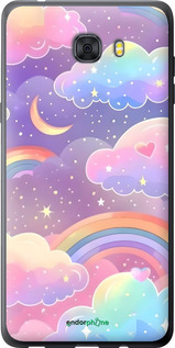 Силиконовый чехол Облака и радуга для Samsung Galaxy C9 Pro - 6312u-720 изображение 
