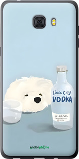 Силіконовий чехол Пес водка для Samsung Galaxy C9 Pro - 6368u-720 изображение 