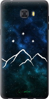 Силіконовий чехол Гори та зірки намальовані на тлі галактики для Samsung Galaxy C9 Pro - 6490u-720 изображение 