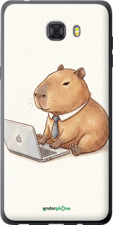 Силиконовый чехол 'Funny Capybara CEO Working' для Samsung Galaxy C9 Pro изображение 1