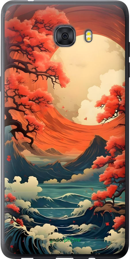 Силіконовий чехол Природа Японії для Samsung Galaxy C9 Pro - 6327u-720 изображение 