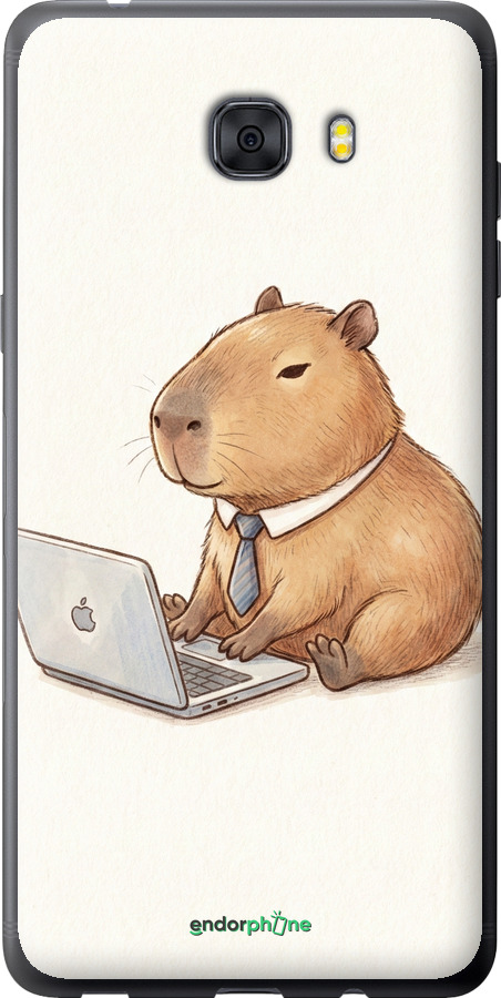 Силиконовый чехол Funny Capybara CEO Working для Samsung Galaxy C9 Pro - 6777u-720 изображение 