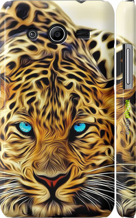 3D пластиковый глянцевый чехол Леопард для Samsung Galaxy Core 2 G355 - 6611c-75 изображение 