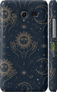 3D пластиковый матовый чехол 'Celestial Harmony: Sun & Moon Gold Mystic Pattern' для Samsung Galaxy Core 2 G355 изображение 5