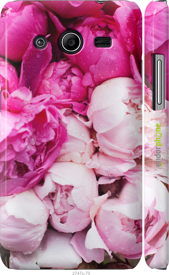 

Custodia in Plastica 3D opaca Peonie rosa" for Samsung Galaxy Core 2 G355"