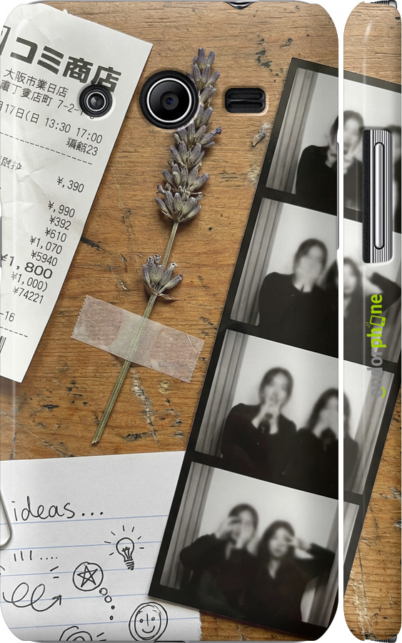 3D пластиковый матовый чехол Aesthetic Scrapbook Collage для Samsung Galaxy Core 2 G355 - 6773m-75 изображение 