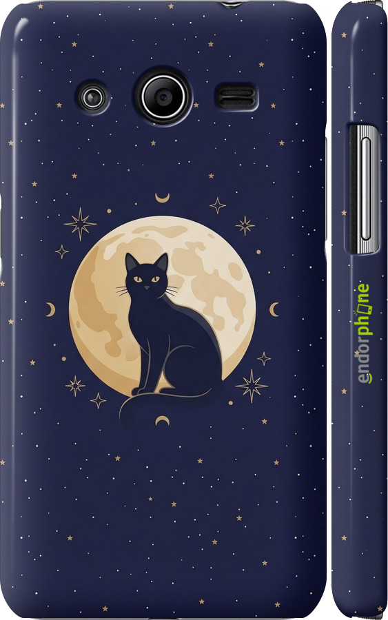 3D пластиковый глянцевый чехол Cute Cat Celestial/Witchy для Samsung Galaxy Core 2 G355 - 6787c-75 изображение 