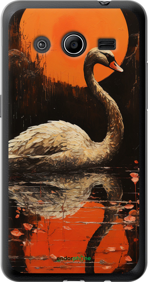 Силиконовый чехол Лебедь для Samsung Galaxy Core 2 G355 - 5964u-75 изображение 