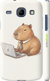 3D пластиковый глянцевый чехол 'Funny Capybara CEO Working' для Samsung Galaxy Core i8262 изображение 1