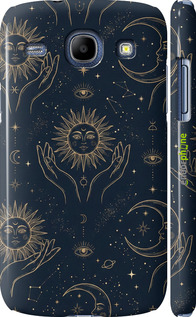3D пластиковый глянцевый чехол 'Celestial Harmony: Sun & Moon Gold Mystic Pattern' для Samsung Galaxy Core i8262 изображение 5
