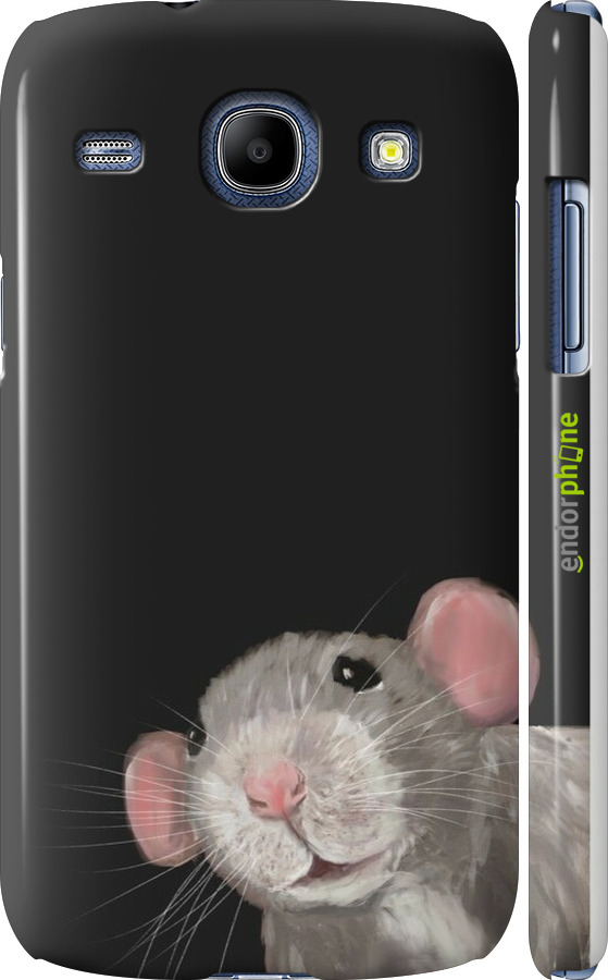 3D пластиковий матовий чехол The Peeking Rat для Samsung Galaxy Core i8262 - 6442m-88 изображение 