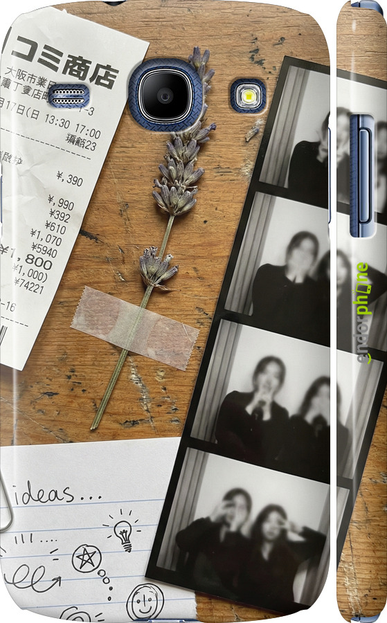 3D пластиковый глянцевый чехол Aesthetic Scrapbook Collage для Samsung Galaxy Core i8262 - 6773c-88 изображение 