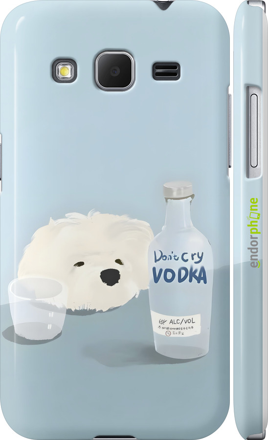 3D пластиковий глянцевий чехол Пес водка для Samsung Galaxy Core Prime G360H - 6368c-76 изображение 