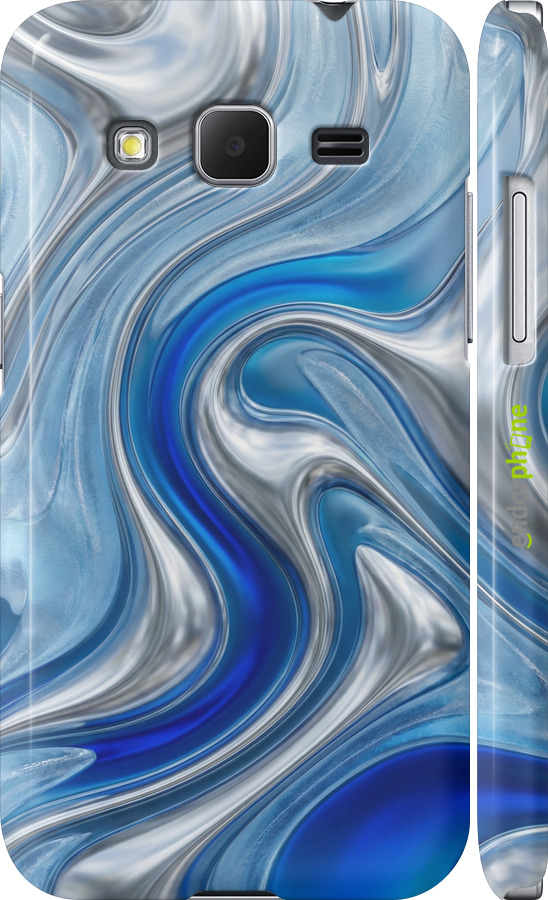 3D пластиковий матовий чехол Liquid Chrome для Samsung Galaxy Core Prime G360H - 6781m-76 изображение 