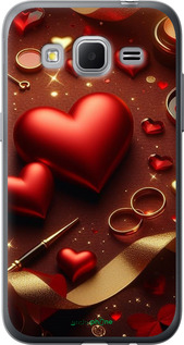 Силіконовий чехол Сердечки v3 для Samsung Galaxy Core Prime G360H - 5833u-76 изображение 