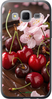 Силиконовый чехол Вишня в шоколаде для Samsung Galaxy Core Prime G360H - 6698u-76 изображение 