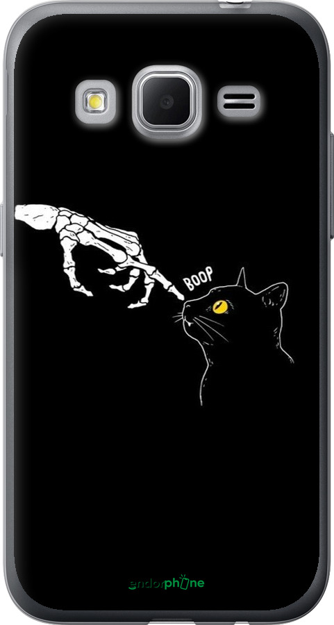 Силиконовый чехол Кошка для Samsung Galaxy Core Prime G360H - 6505u-76 изображение 