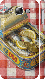 3D пластиковий матовий чехол Vintage Sardine Tin Phone для Samsung Galaxy E5 E500H - 6772m-82 изображение 